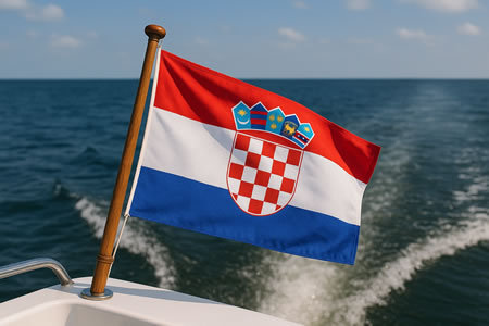 Yacht Flagge Kroatien