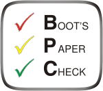 Boot`s Paper Check (BPC)