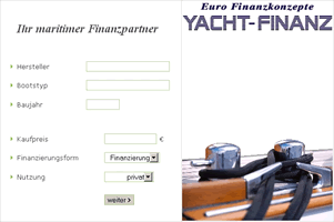 Online-Rechnermodul für Bootsfinanzierungen